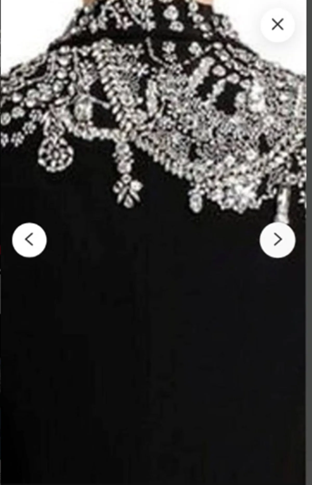 Elegant Women Crystal Beading Jacket Peaked Lapel Full Length 2 Pieces Set Slim Fit Black Blazer & White Pants
