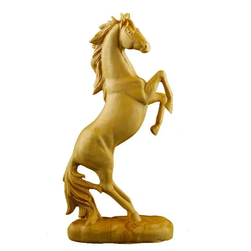 

15* 7.5 * 3.5 CM Carved Boxwood Figurine Carving : Handsome Galloping Horse