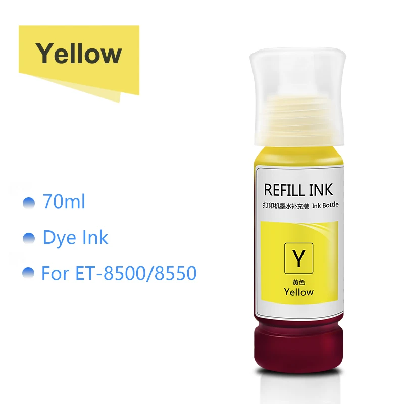 Dye ink For Epson T552 T114 Ink For Epson Eco-Tank ET-8500 ET-8550 Photo Inkjet Printer (5 Color and 6 Color is Available)