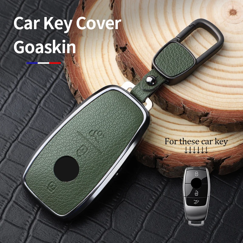 Металлический и кожаный чехол для автомобильного ключа Mercedes Benz W176 W177 W205 W206 W212 W213 W222 W223 W167 463 X166 A C E S G CLS Class