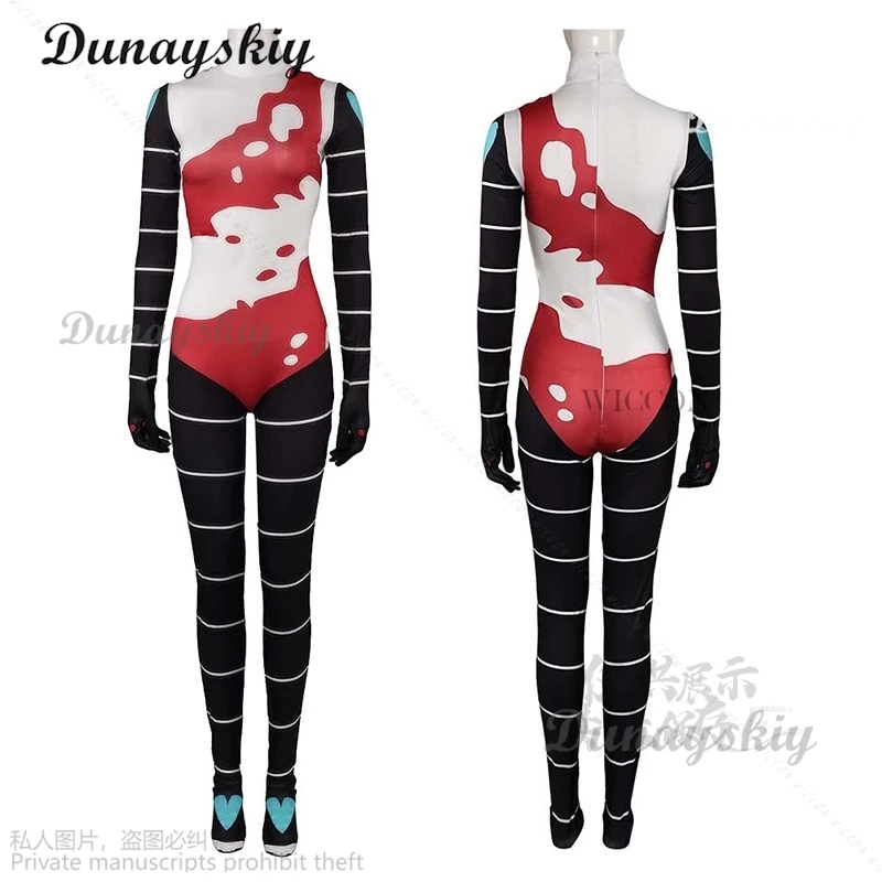 

Anime Helluva Cosplay Jumpsuit Boss Hazbin Bodysuit Evil Fizzarolli Full Set Halloween Performance Clothing Role Play Uniform