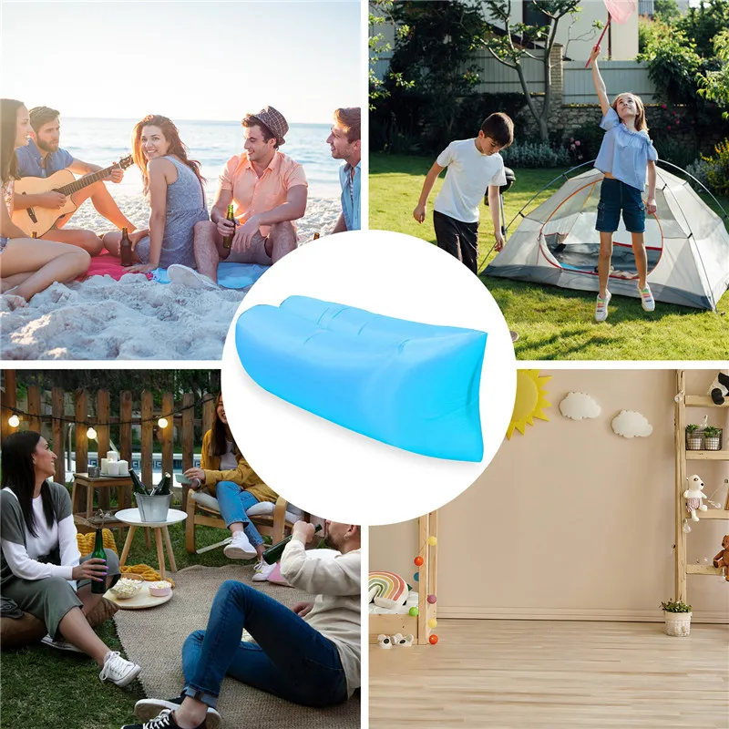Trend Outdoor Products Fast Infaltable Air Sofa Bed Good Quality Sleeping Bag Inflatable Air Bag Lazy bag Beach Sofa