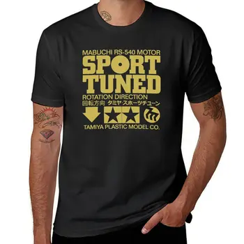 Tamiya Sport Tuned Motor Label t-shirt anime top magliette nere per uomo