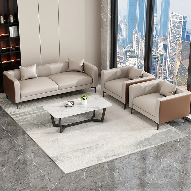 Reception Office Sofas Modular Leather Sectional Accent Modern Curved Office Sofas Ergonomic Muebles Para Hogar Furniture