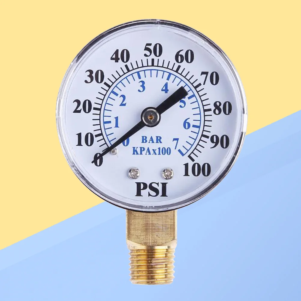 

0-100 PSI 0-7 Bar Utility Vacuum Pressure Gauge for Air Compressor Water Oil Gas