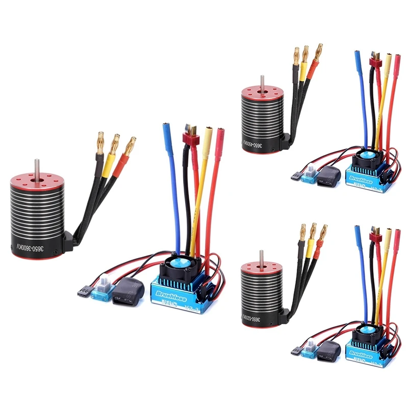 

3650 Brushless Motor And 120A ESC For 1/8 1/10 RC Car Drift Racing Off-Road Monster Truck