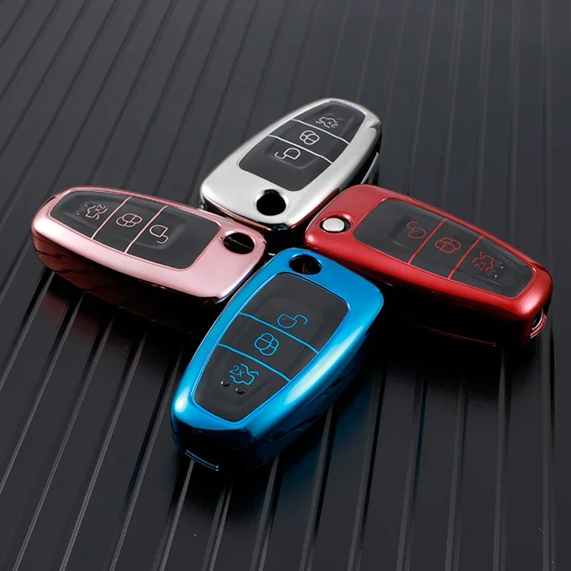 Car Folding Key Case Cover Bag Keychain for Ford Focus C-Max S-Max Galaxy Mondeo Ranger Transit Tourneo TPU Protector,key case,key case cover