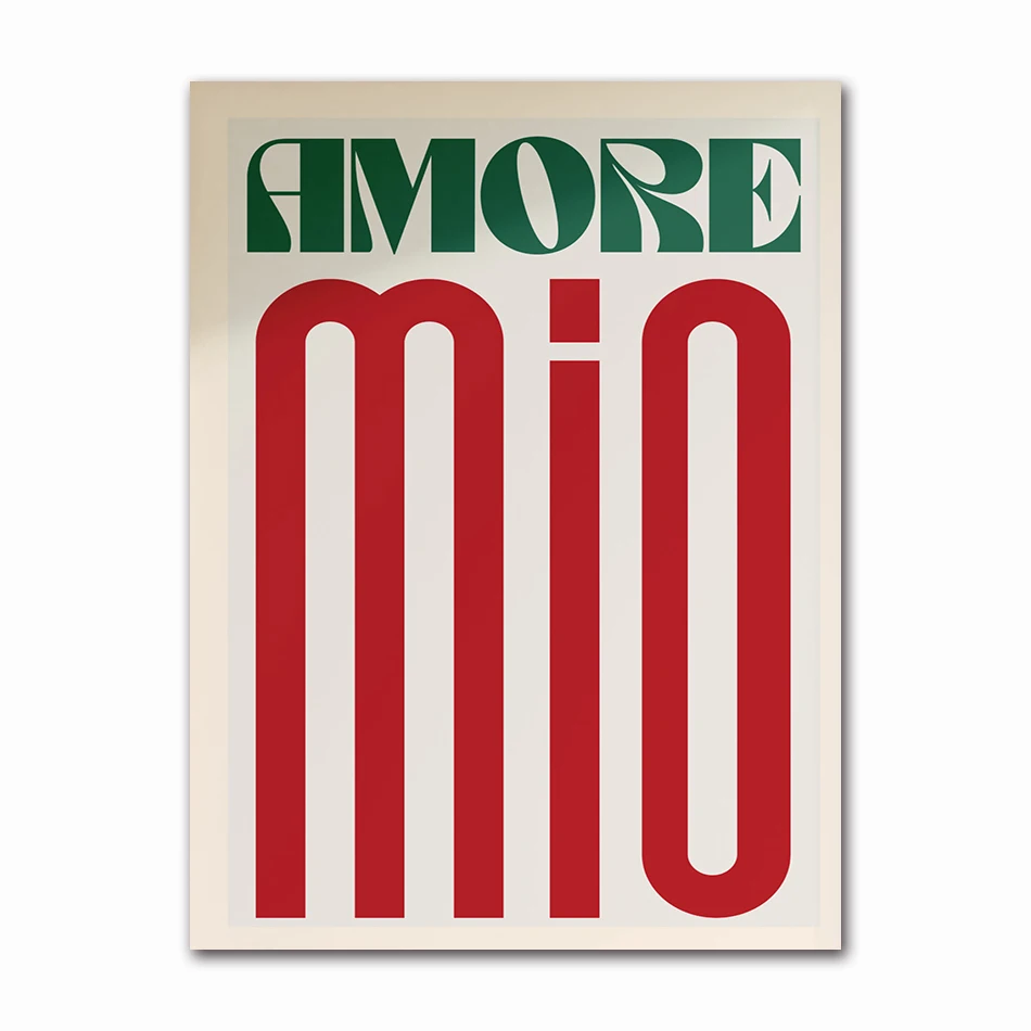 Minimalist Music-Inspired Quote Canvas Wall Art - Ciao Amore Print