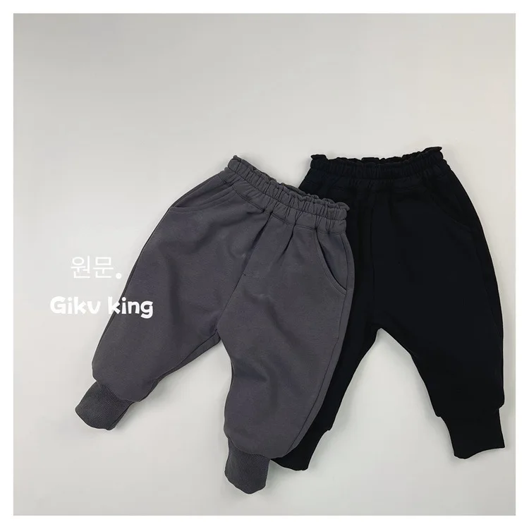 

Children Boys Basic Sports Pants 2024 Casual Loose Fitting Toddler Boys Sanitary Pants Versatile Baby Boys Threaded Leg Pants