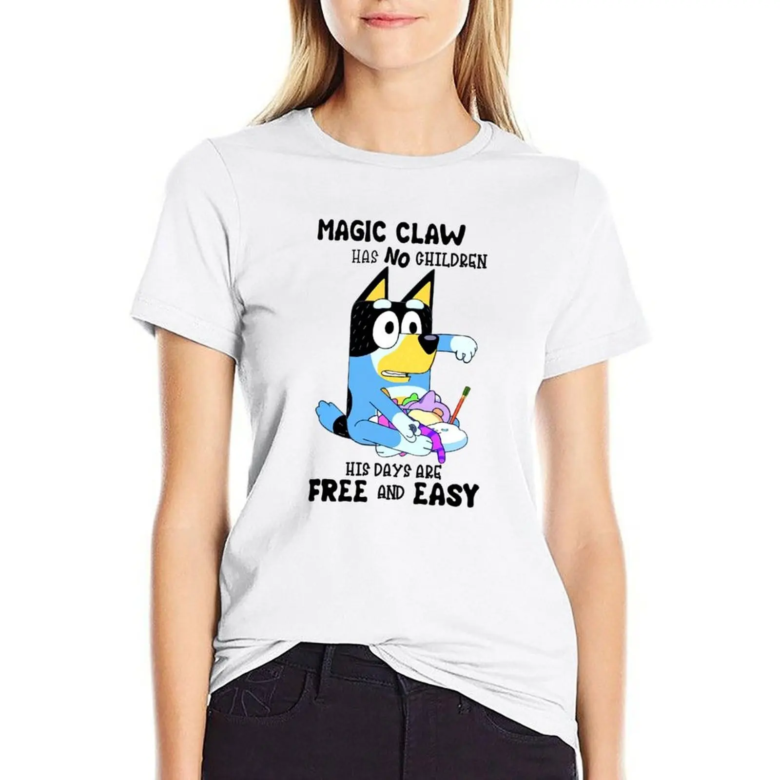 

Magic Claw Has No Children His Days Are Free And Easy Blúéy T-shirt plus size tops hippie clothes summer clothes for Women