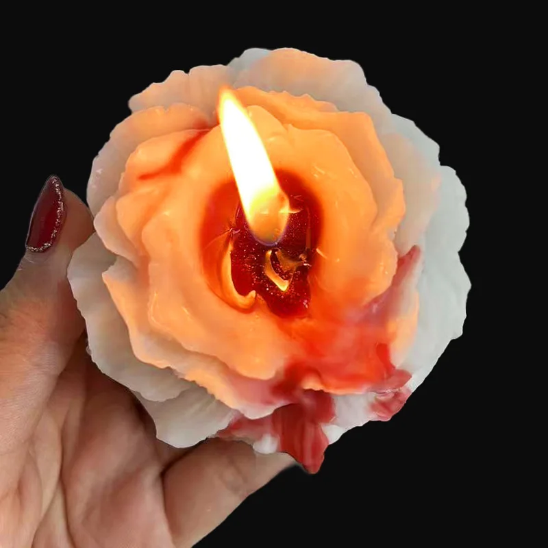 Low Temperature Candles Two-Color Flow Center Gilding45Peony Flower Handmade Aromatherapy Emotional Appeal Couple AdultsmSex Toy
