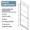 Shower Door, 32 in. W X 72 in. H, Pivot Swing, Clear Tempered Glass Hinge Swing, Bathroom Shower Door 3