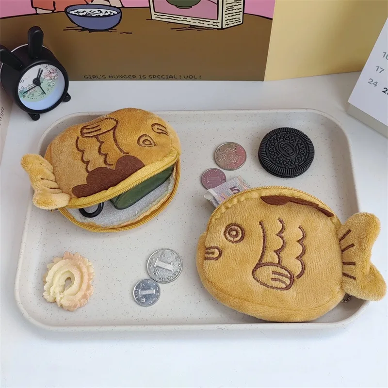 Creative Japanese Taiyaki Plush Headphone Bag for AirPods