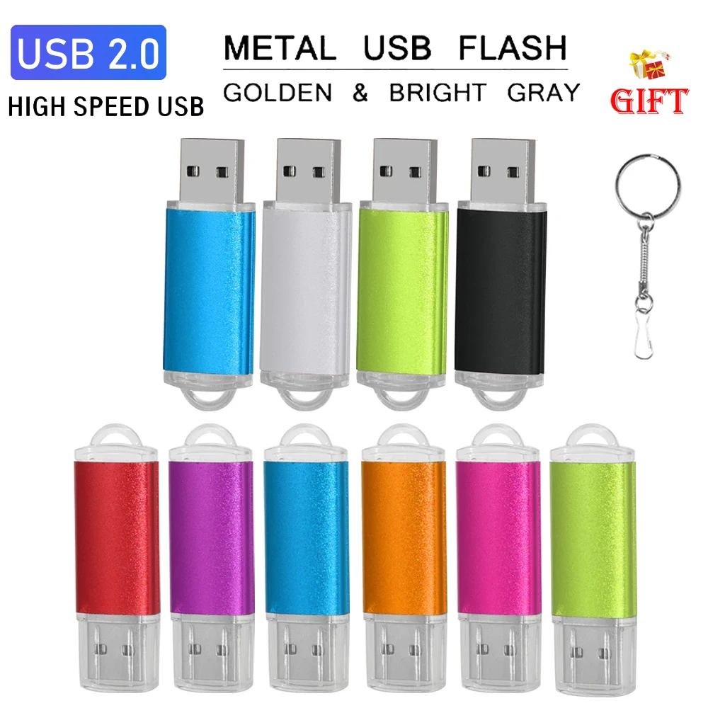 Unidad Flash USB de Alta Velocidad, Memoria USB Metálica, USB 2.0, Pen Drive de 64GB, 32GB, 16GB, 8GB, 4GB, Discos de Memoria USB de 128GB 1 Unidad Flash USB de Alta Velocidad, Memoria USB Metálica, USB 2.0, Pen Drive de 64GB, 32GB, 16GB, 8GB, 4GB, Discos de Memoria USB de 128GB 1