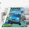 Tayo The Little Bus Child Wool Blankets Korea cartoon anime for kids Custom Throw Blanket for Bed Sofa Couch 200x150cm Quilt 1