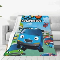 Tayo The Little Bus Child Wool Blankets Korea cartoon anime for kids Custom Throw Blanket for Bed Sofa Couch 200x150cm Quilt 1