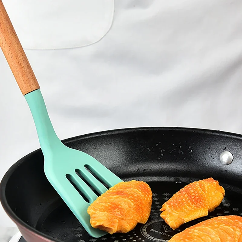 Silicone Kitchen Utensils Set Non Stick Spatula Soup Spoon