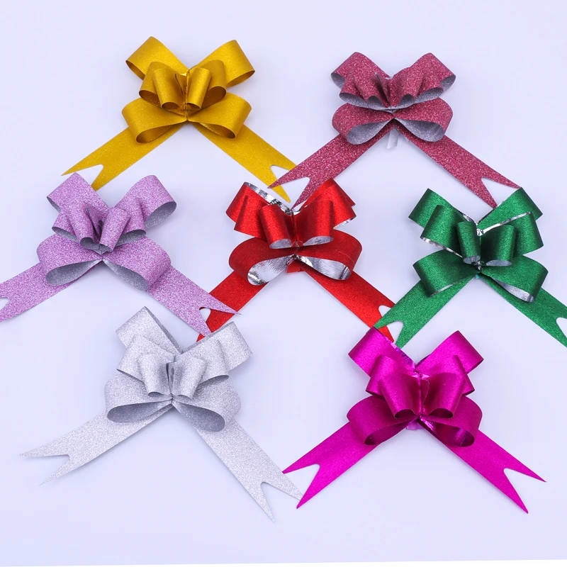 

15/18/30/50mm 4 Size Packing Pull Bow Ribbons Gift Wrapping Wedding Favor Pull bows Gift Package Pull Bow Ribbons