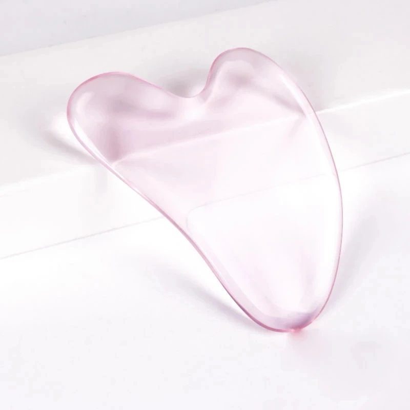 Face Massager Silicone face roller Guasha board Natural Massage Jade Roller Gua Sha Stone Board Rose Quartz Guasha Plate Massager Scrapers Tools For Face Eyes Neck Back Body