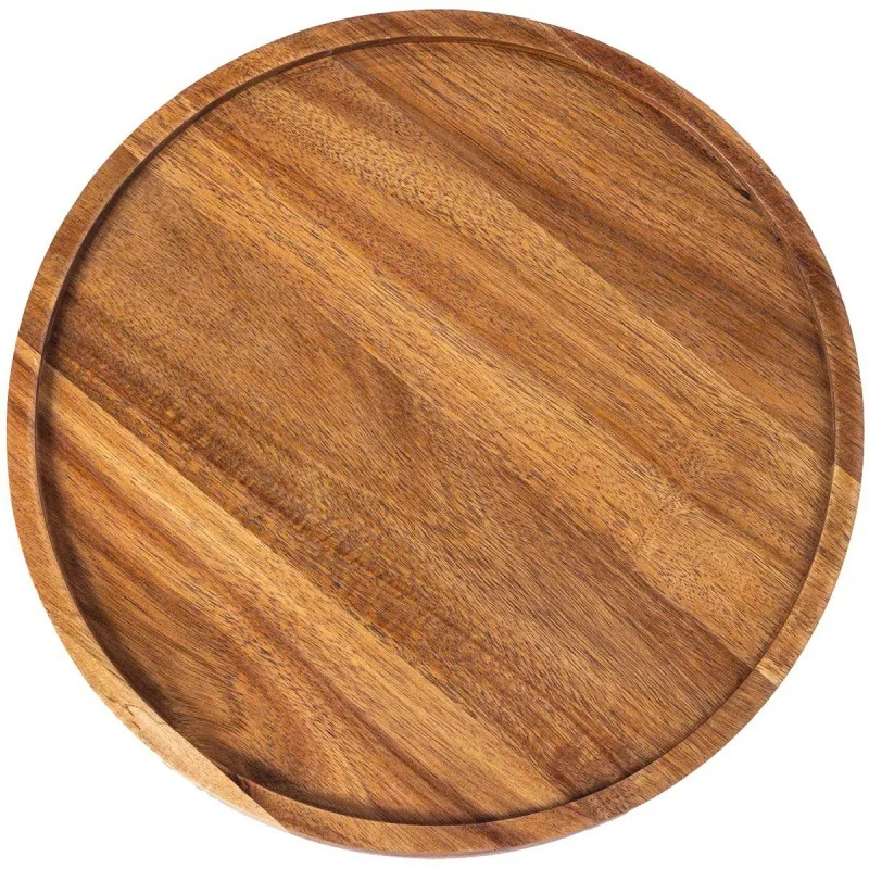 Kitchen Pizza and Fruit Round shape Board Acacia wood food plate
