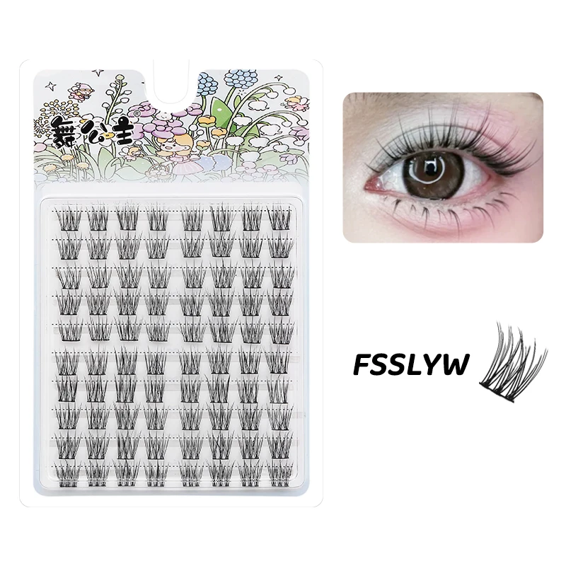 Description Picture 4 of itemDINGSEN 10 rows Individual Eyelashes Wholesale 10-12mm Cluster Lashes Natural Anime False Kake Eyelashes Extension Makeup