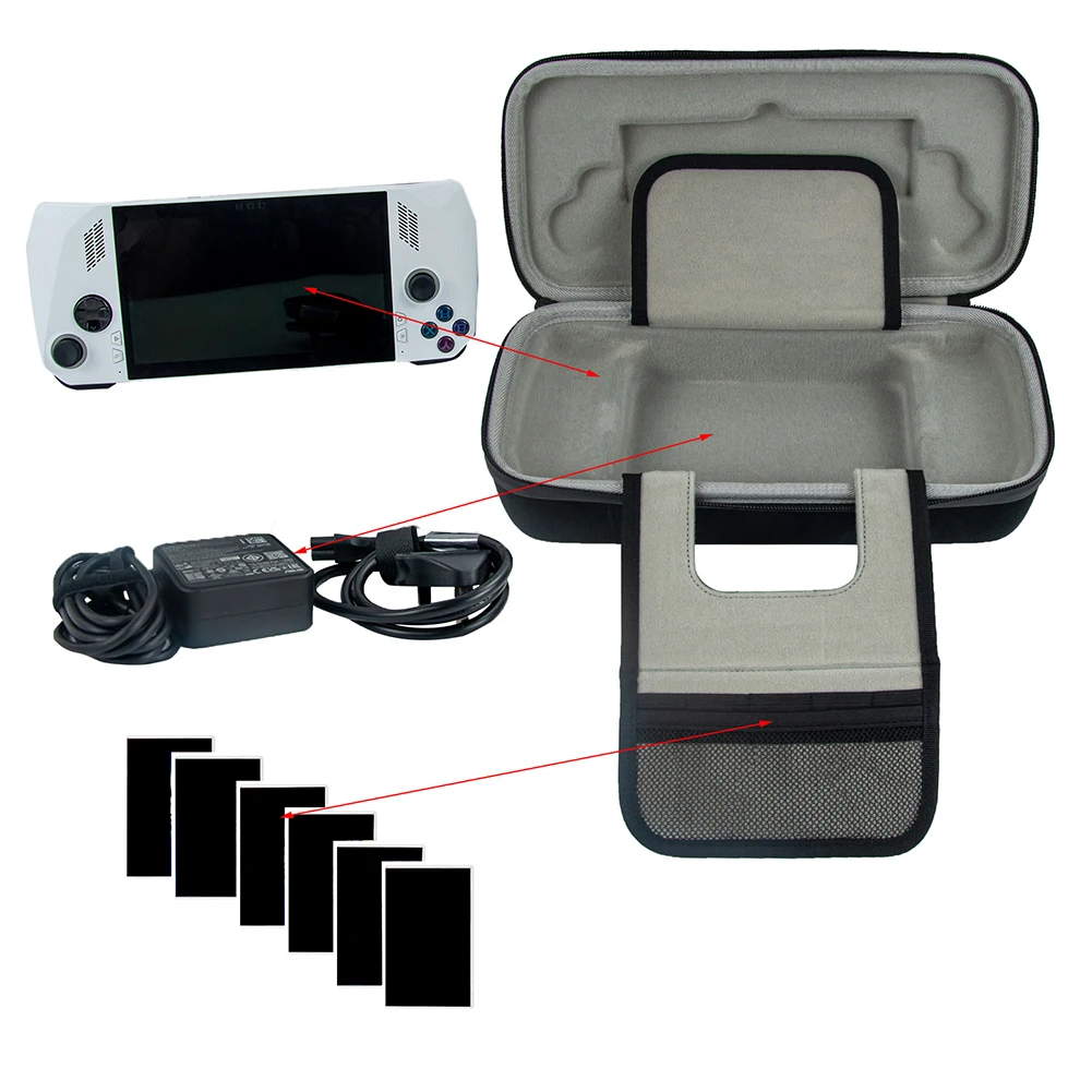 EDFRWWS Game Console Cover with Bracket Protective Case for Asus Rog Ally  (Black) 