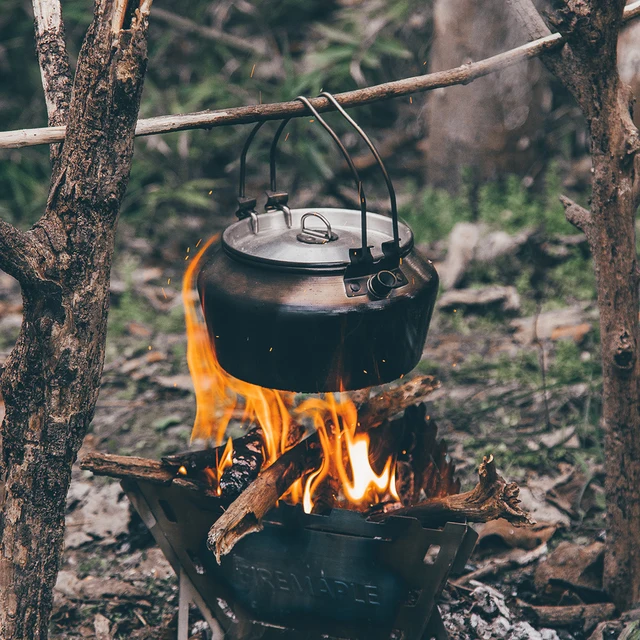 boonies outdoor campfire kettles Fire-Maple Antarcti Camping Kettle Stainless Steel Camp Tea Pot, 1.2L your meals will be packed with that steamy Small Campfire Tea Kettle Boonies