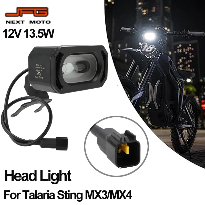 Electric Dirt Bike Ultra Long Range LED Headlight Kit For Talaria Sting R MX4 SurRon Segway X260 Amber White Light Plug & Play