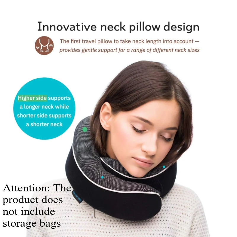 Travel Neck Pillow, Memory Foam U-shaped Pillow,Healthcare Memory Foam Neck Cervical Airplane Pillow Neck Cushion