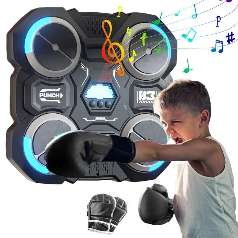 Funny Music Boxing Machine For Children Smart Music Boxing Machine Wall Mounted Decompression Wall Target Toys Trainer