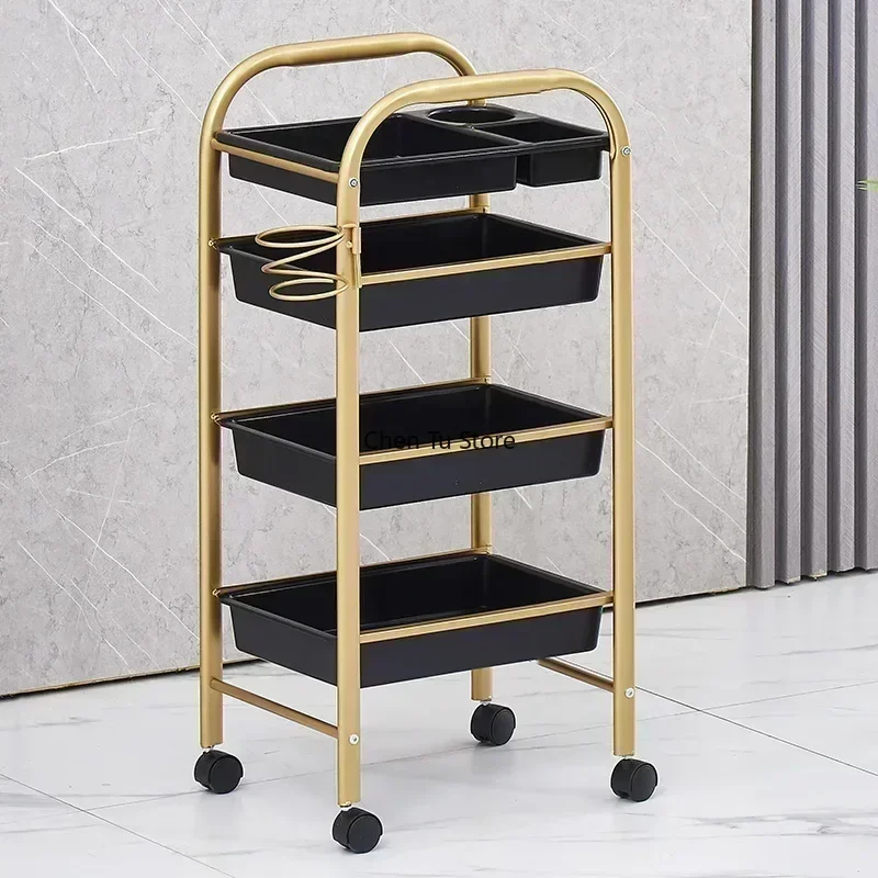 Cart Trolley Aesthetics Dressing Table Shopping Barber Elegant Hairdresser Organizer Carrello Estetista Spa Auxiliary Furniture multi layer storage trolley