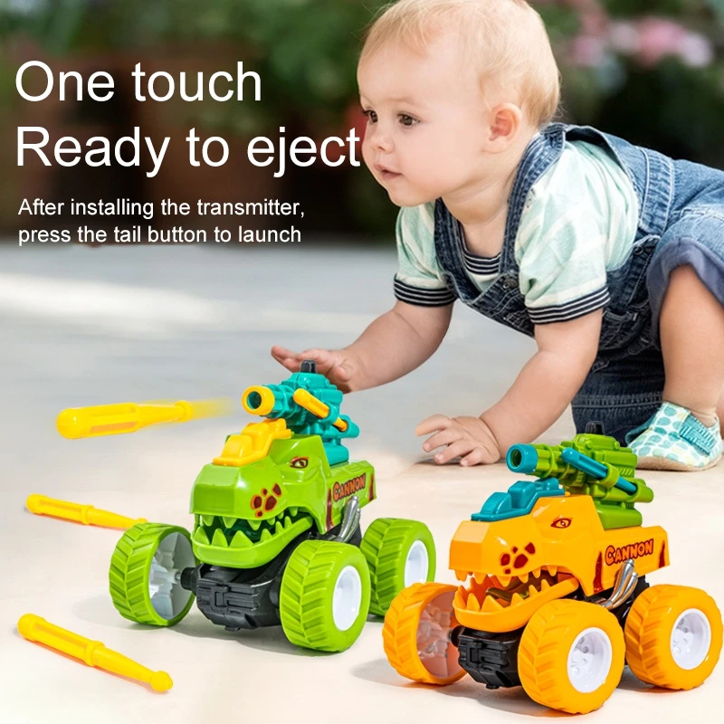 Baby Toys Car Four Wheel Drive Off Road Vehicle Stunt Dump Cars Inertia Cars Dinosaur Pull Back Children Toy Boy Girl Gifts