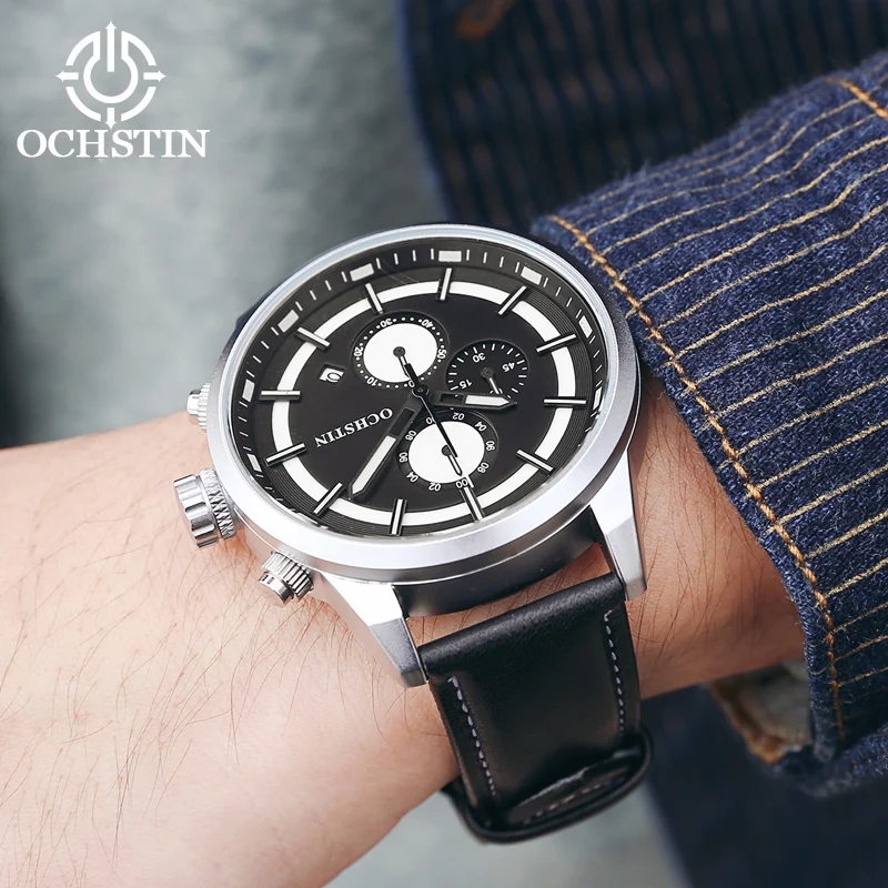 ochstin new 2024 innovative nylon series atmosphere simple multi-function quartz movement waterproof watch men's quartz watches