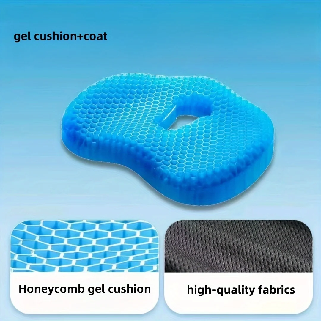 Gel U-shaped Seat Cushion,for Long Sitting Comfortable Soft Gel Seat Cushion,Multifunctional Ergonomic Fit Chair Cushion