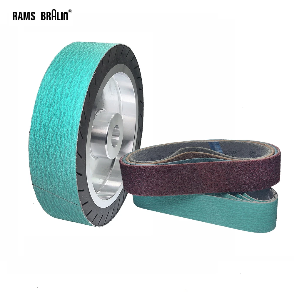 200*50mm Kreisel Gummi Expansion Rad 8 "Expander Rad arbeits mit Zirkonia Nylon Schleifband Motor Zubehör