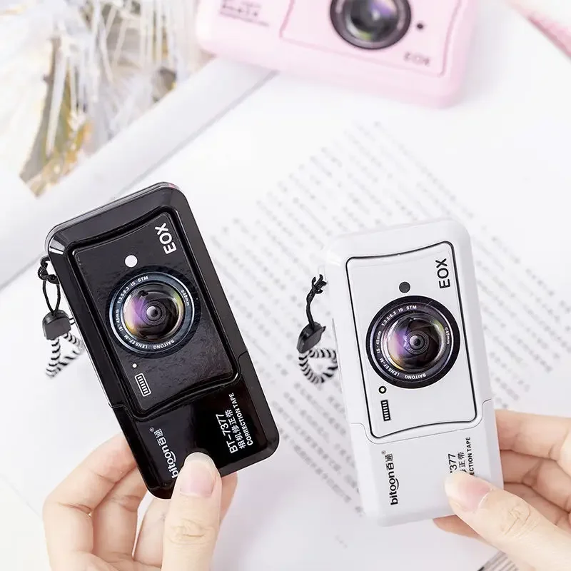 Correction Tape Camera Shape Portable Correction Tape Kawaii White Out Corrector Promotional Gift Stationery Student Prize School Office 10M