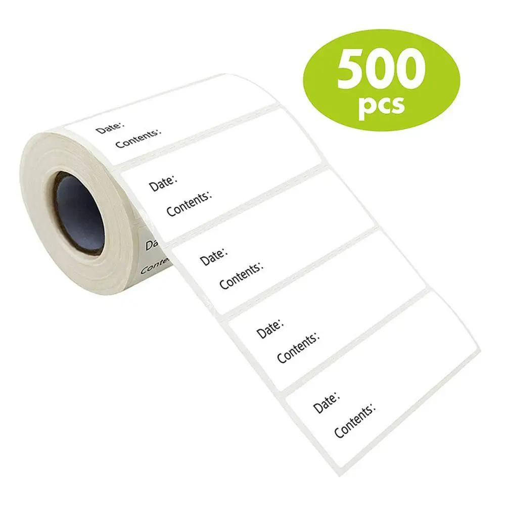 500PCS Date Freezer Label Stickers For Food Storage Date Content Home Kitchen Packaging Condiments Mark Sticker Labels