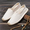 Breathable Comfortable Thick Sole Linen Shoes Soft Shoes for The Elderly Light Personality Canvas Shoes Lazy Shoes A Slip-on Men 1