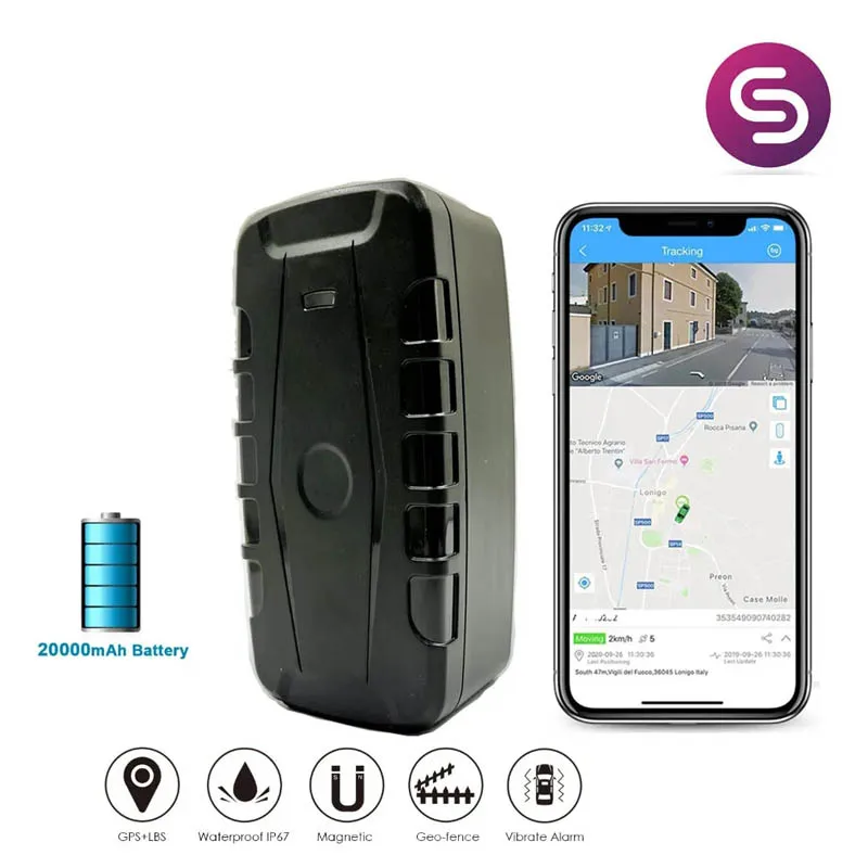 Car Waterproof GPS Tracker LK209C 20000mAh Battery RealTime Tracking Vehicle Locator Magnet 240 Day LK209A Free App