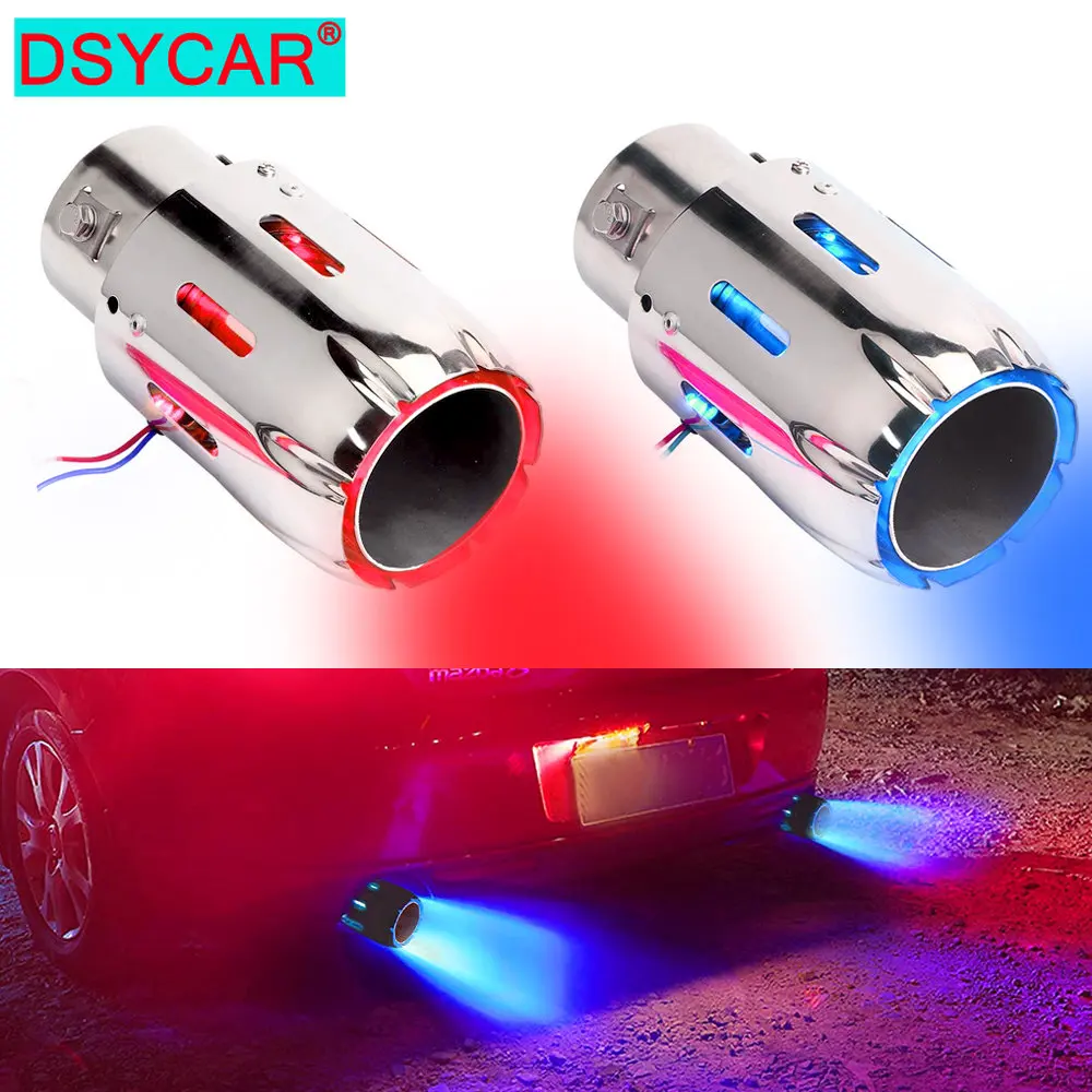 1Pcs 63mm Exhaust Tips Stainless Steel Muffler Car Exhaust Tail Pipe ...