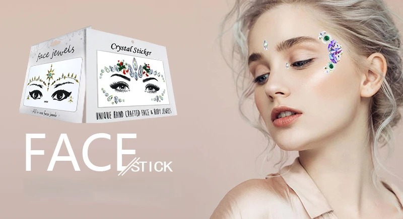 Crystal Festival Face Jewels Crystal Body Sticker Make Up Face