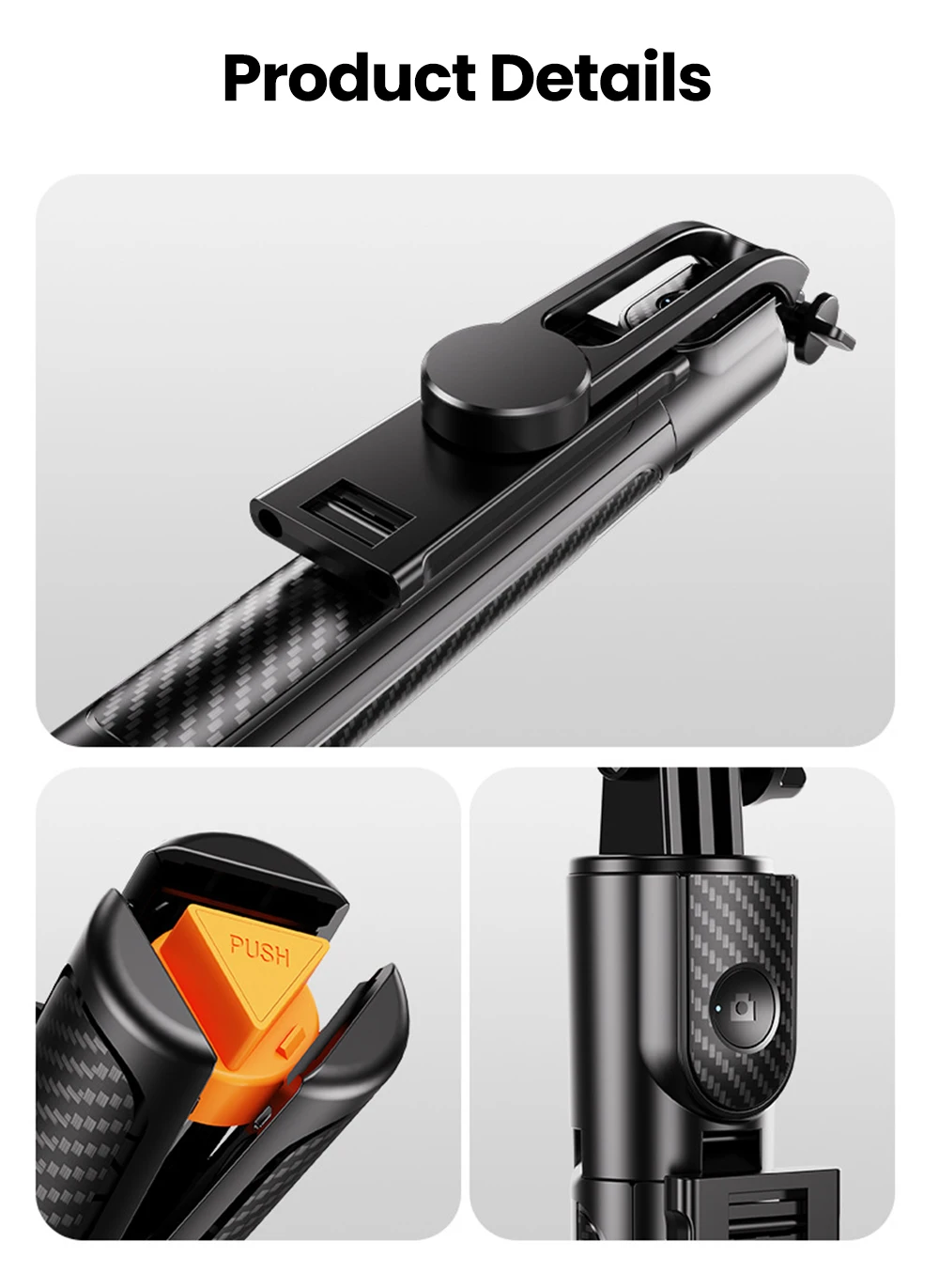 Portable Bluetooth Selfie Stick Tripod For Smartphones Extendable_voghion.com