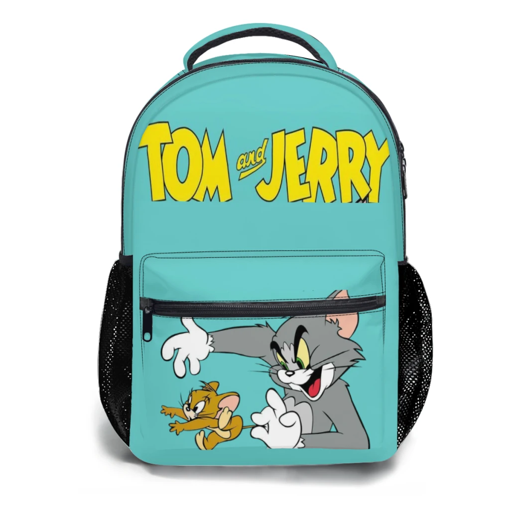 Anime-Tom-and-Jerry-Creative Printed Lightweight Casual Children's Schoolbag Youth Backpack Anime Cartoon Schoolbag