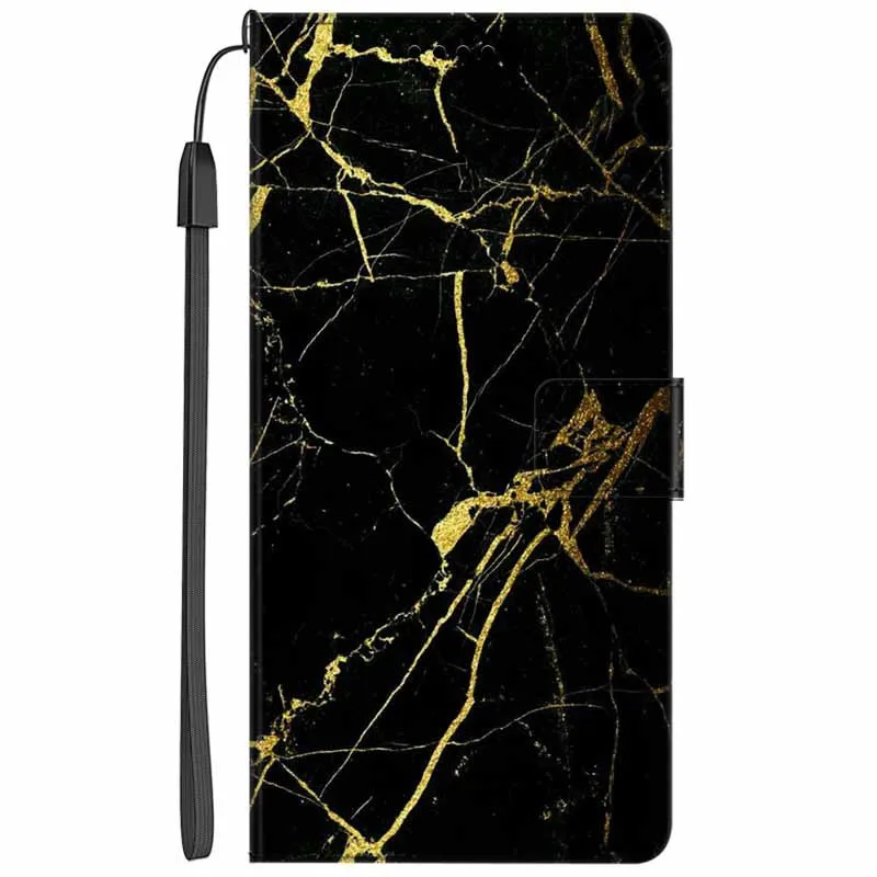 Elegant Leather Flip Wallet Cover - Premium Phone Case with Cat Design