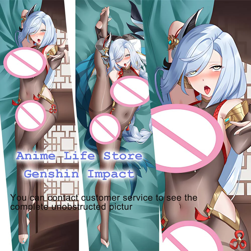 

Game Genshin Impact Shenhe Pillowcase Anime Character Pillow Case Dakimakura Peachskin Hugging Body Pillow Case Cushion Bedding
