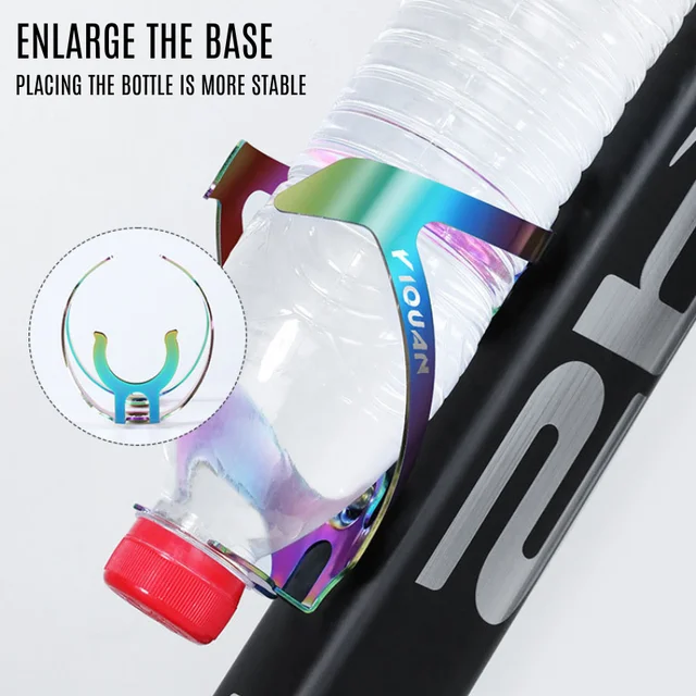 Lightweight Bike Bottle Cage Gradient Color Bicycle Water Bottle Holder Socket One-piece Aluminium Alloy MTB Drink Cup Bracket 3
