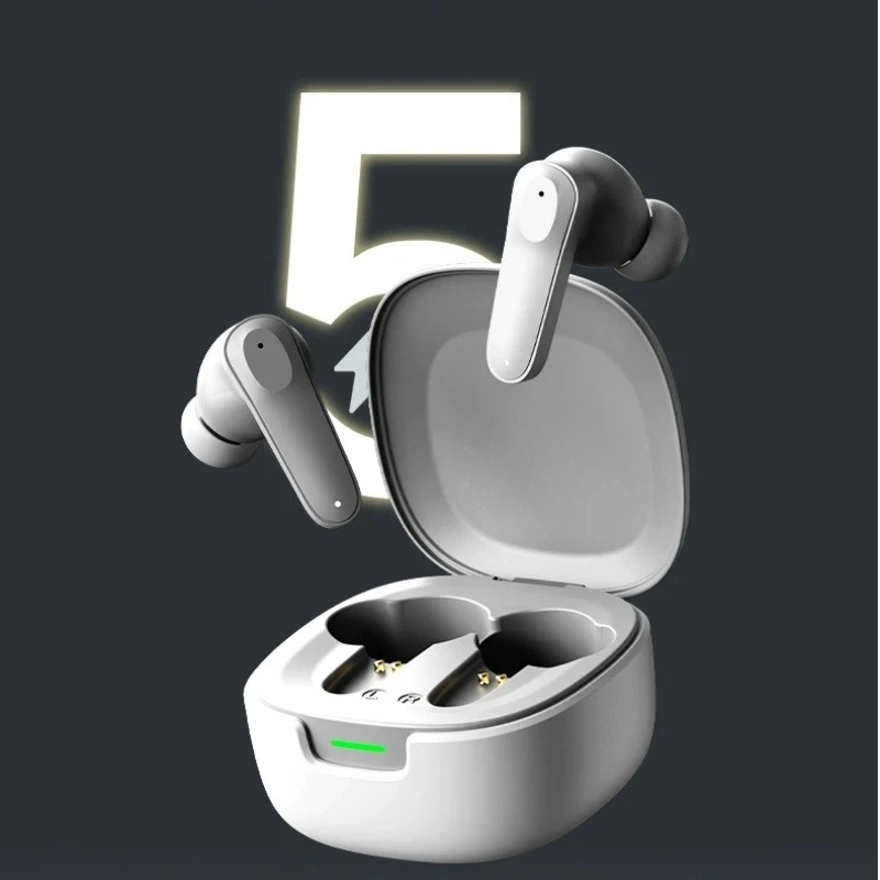 Auricolari wireless Bluetooth con chiamata HD per telefono, cuffie con audio stereo, auricolari in-ear per sport, giochi e musica, con microfono.