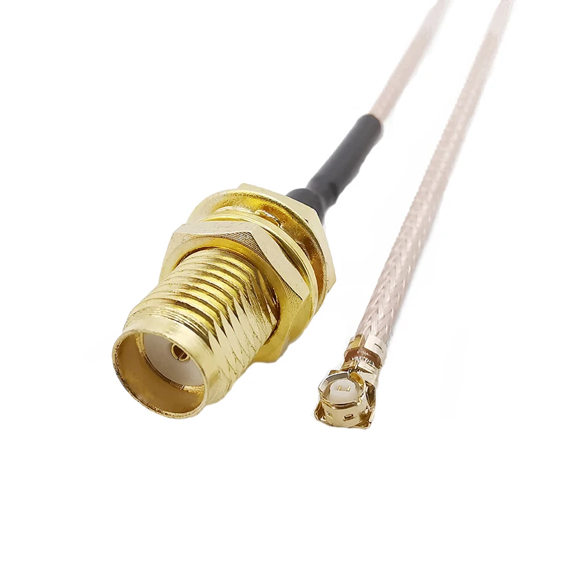 SMA Female Jack W/ Nut Bulkhead Pigtail RF Jumper Cable 1.13mm f PCB Board 10cm 