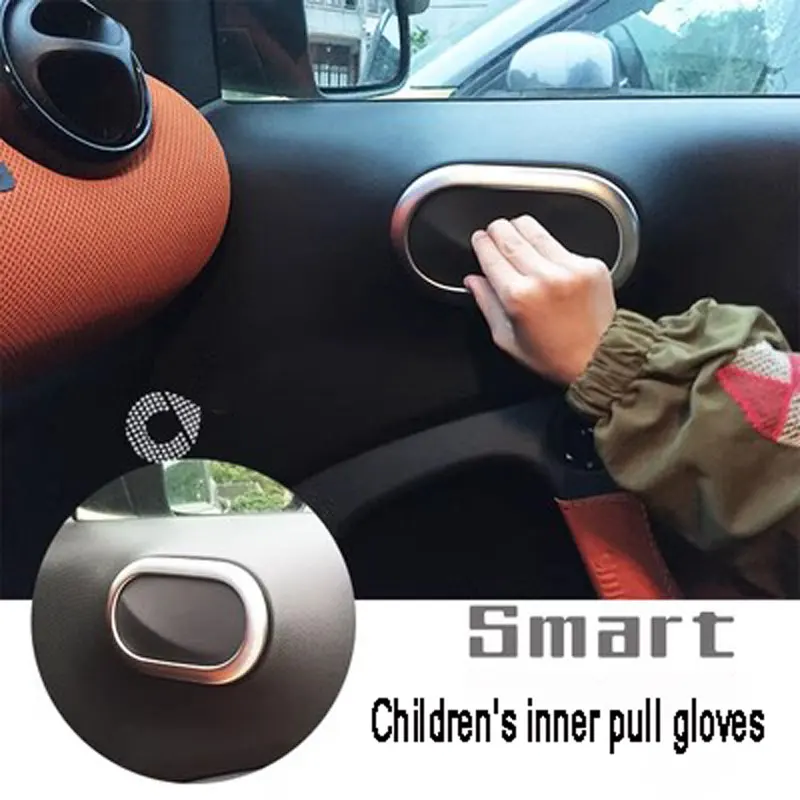 

Автомобильная Защитная крышка для внутренней ручки для безопасности детей, Противоударная ручка для Mercedes Smart 453 Fortwo Forfour, автомобильные аксессуары, наклейка