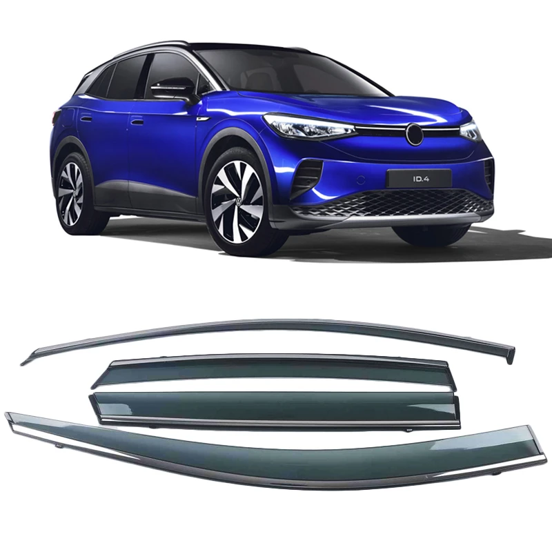 Car Rain Guards Window Door Visor Weather Shield Wind Deflectors Sun